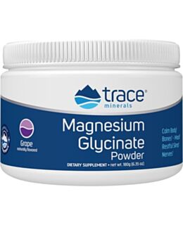 Trace Minerals, Magnesium Glycinate Powder, Grape